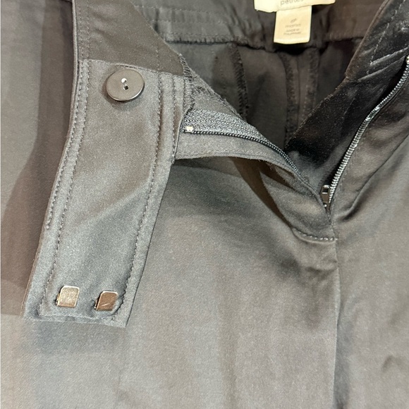 Ann Taylor Loft Satin Feel Marisa Cut Dark Black Slacks Back Pockets Size 6P - Picture 6 of 8